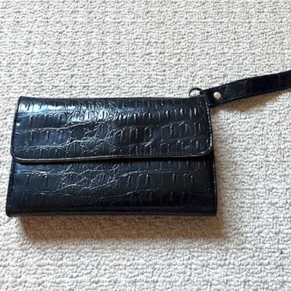 Patent Black Hand/Wrist Purse - Picture 1 of 4